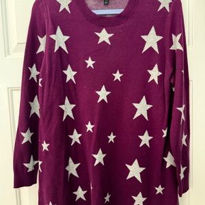 Lane Bryant Purple Star Sweater